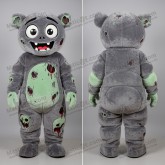 Gray eerie undead mascot - Masticot.com