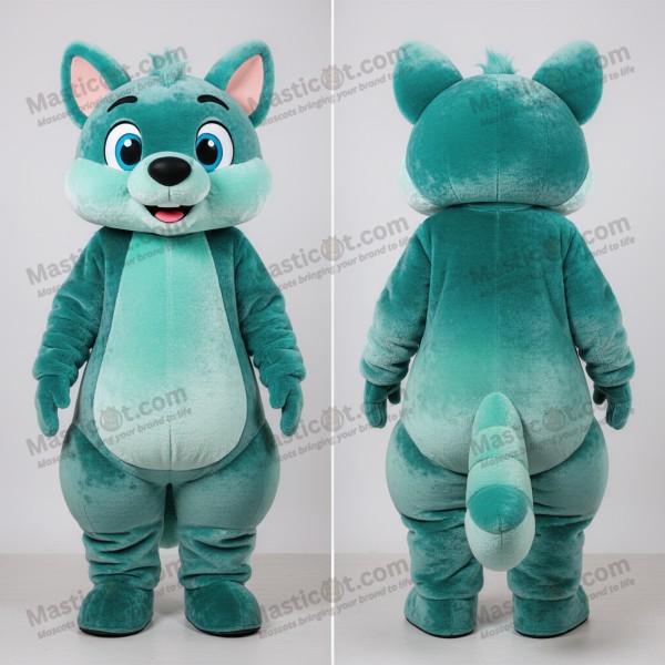 Teal velvety momentum mascot - Masticot.com