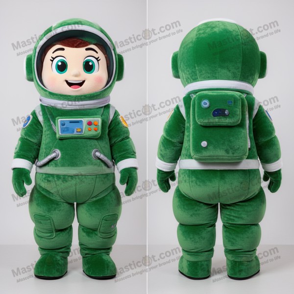 Forest Green Cartoon Astronaut Mascot - Masticot.com