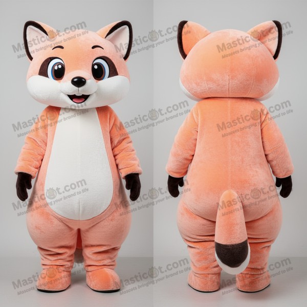 Peach soft rounded marten mascot - Masticot.com