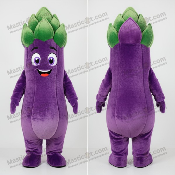Vibrant green playful asparagus mascot - Masticot.com