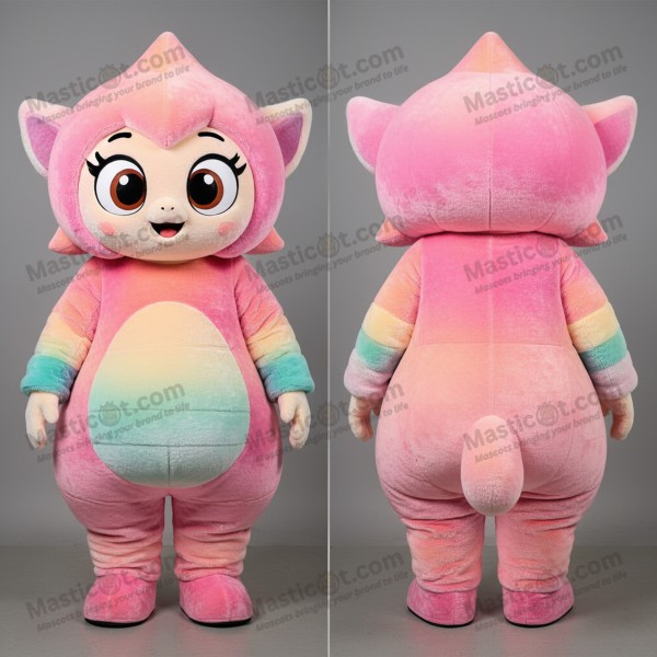 Měkký nadměrný plyšový maskot ayeaye broskvové barvy -