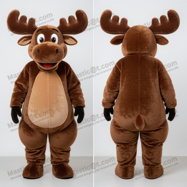 Chestnut brown gentle moose mascot - Masticot.com