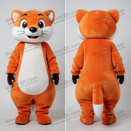 Rust orange playful weasel mascot - Masticot.com