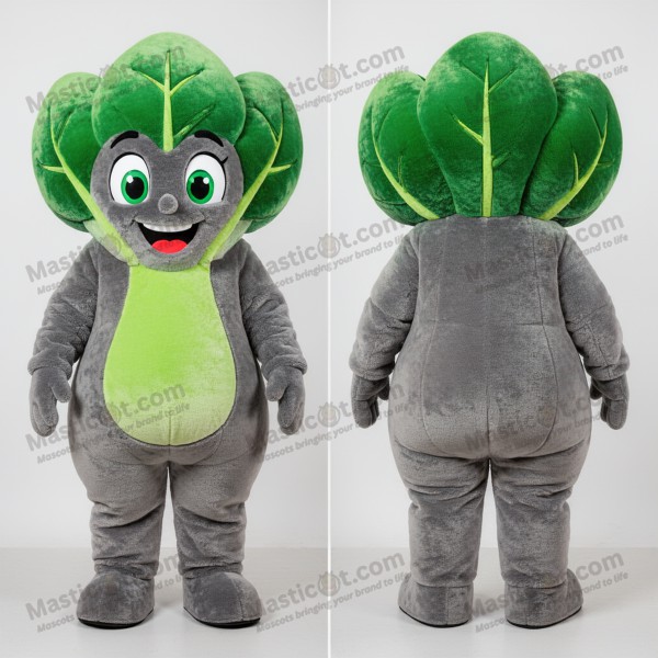 Mørkegrønn rund spinat-maskot - Masticot.com