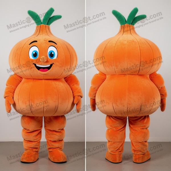 Orange bulbous onion mascot - Masticot.com