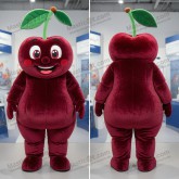 Maroon velvety cherry mascot - Masticot.com