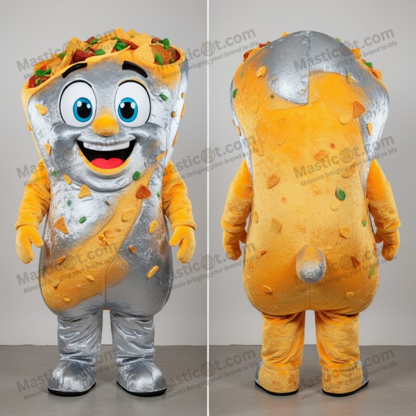 Golden plush nachos mascot - Masticot.com