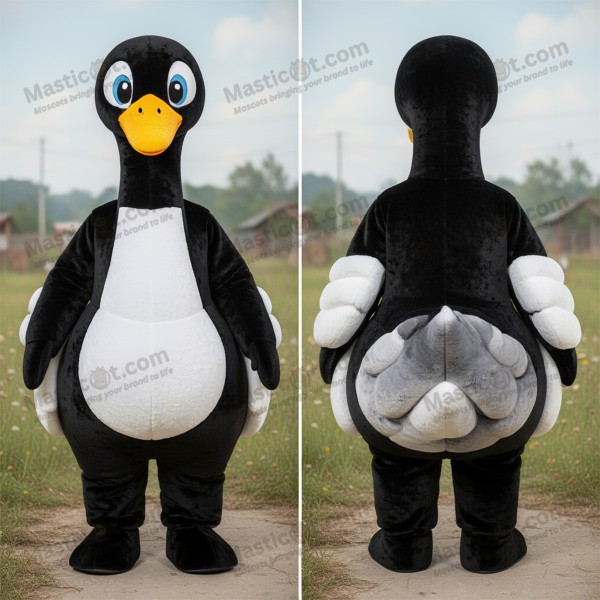 Midnight Black Cartoon Swans Mascot - Masticot.com