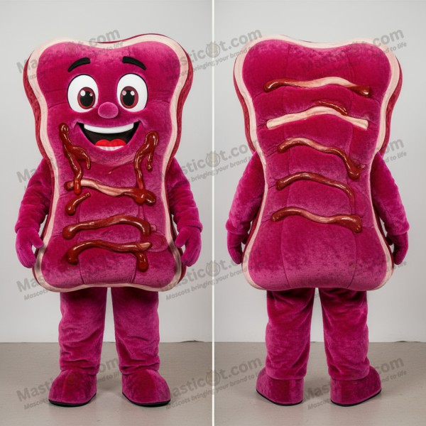 Magenta vibrant bbq ribs mascot - Masticot.com