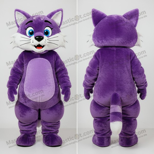 Purple velvet bobcat mascot - Masticot.com