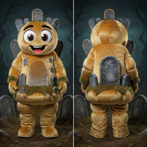 Golden eerie graveyard mascot - Masticot.com