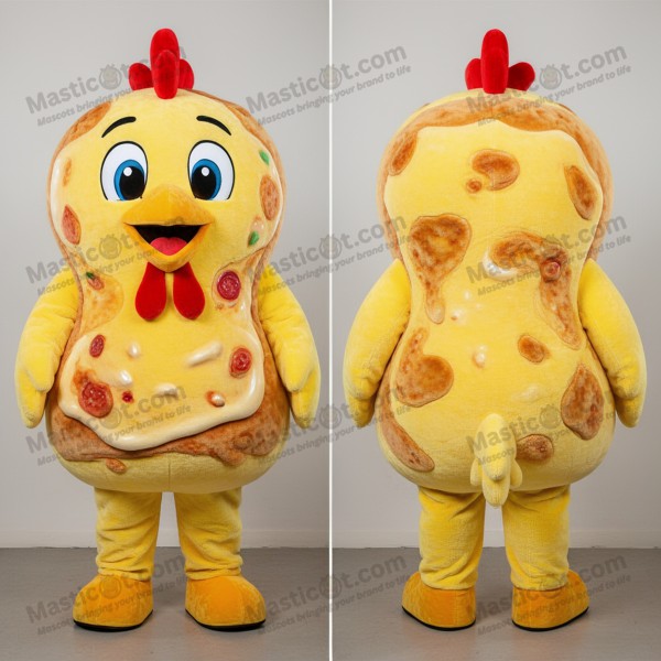 Disfraz de pollo parmesano dorado mascota - Masticot.com