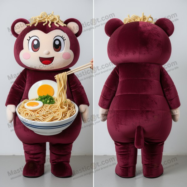 Bordeauxrode fluwelen ramen-mascot - Masticot.com
