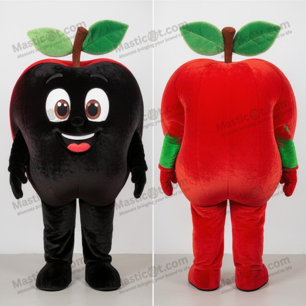 Crimson Round Apple Mascot - Masticot.com