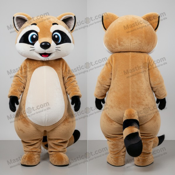 Tan rounded civet mascot - Masticot.com