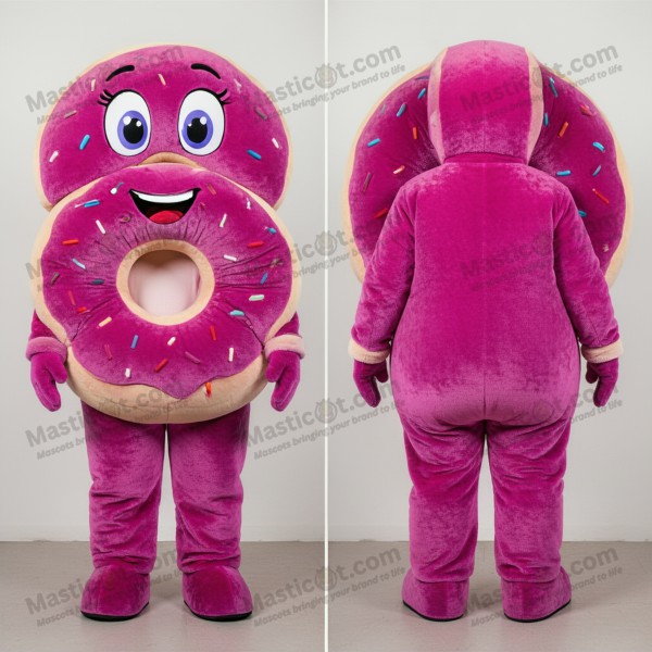 Magenta zachte bagels mascotte - Masticot.com
