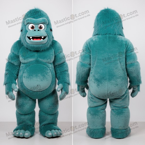 Teal Cartoon Sasquatch Mascot - Masticot.com
