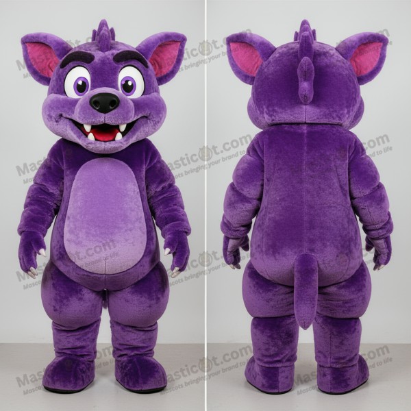 Velvet Purple Cartoon Chupacabra Mascot - Masticot.com