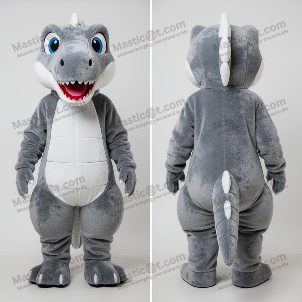 Elegantní šedý maskot koelofýz - Masticot.com