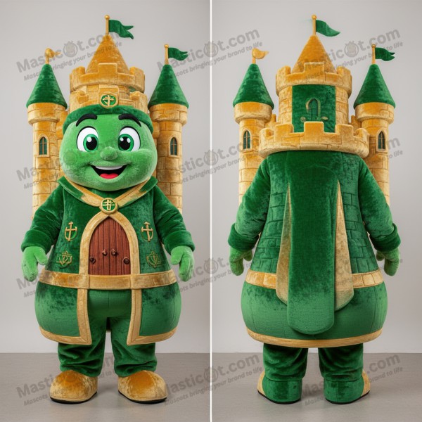 Zlatý třpytivý irský hradní maskot - Masticot.com