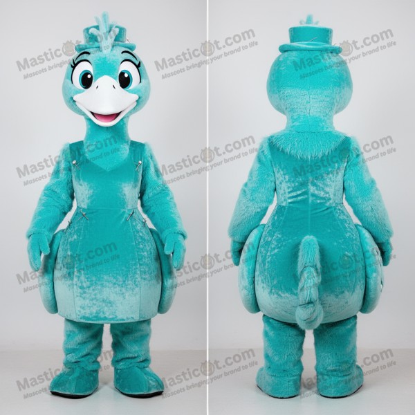 Mascota de cisne aterciopelado turquesa - Masticot.com