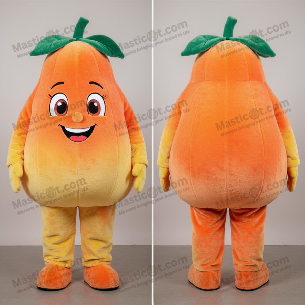 Karamelově zlatý kulatý maskot dýně - Masticot.com