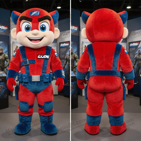 Red heroic gi joe mascot - Masticot.com