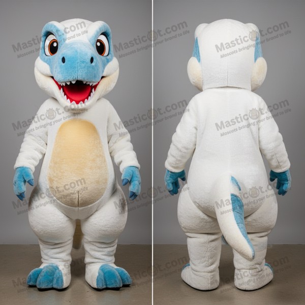 Ivory Cartoon Deinonychus Mascot - Masticot.com