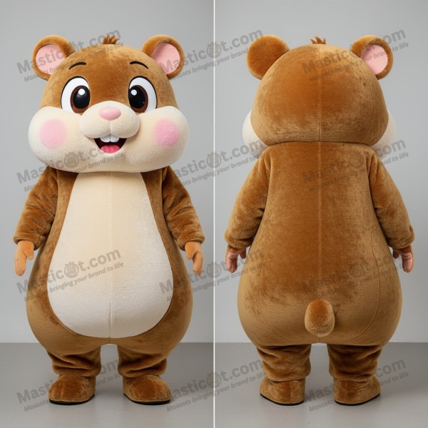 Costum de hamster pufos verde măsliniu - Masticot.com
