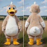 Beige Rounded Goose Mascot - Masticot.com