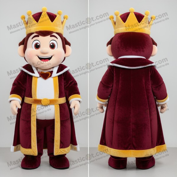 Maroon regal king mascot - Masticot.com