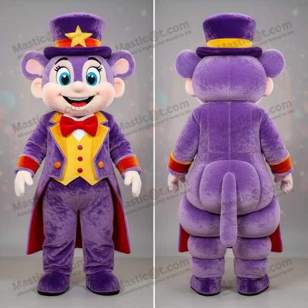 Lavender plush ring master mascot - Masticot.com
