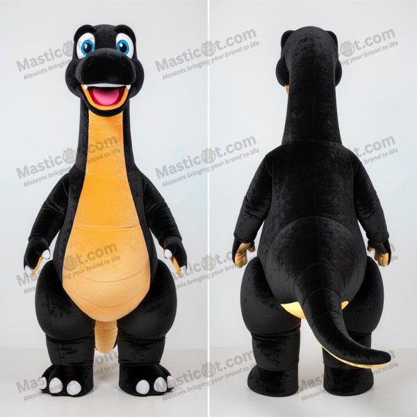 Mascotă Brachiosaurus Neagră de Noapte - Masticot.com