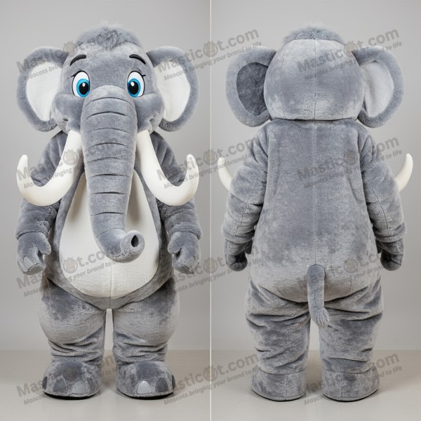 Silver majestic mammoth mascot - Masticot.com