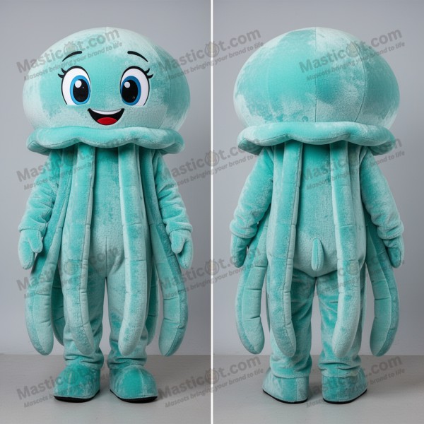 Turkis legesyg vandmand-maskot - Masticot.com