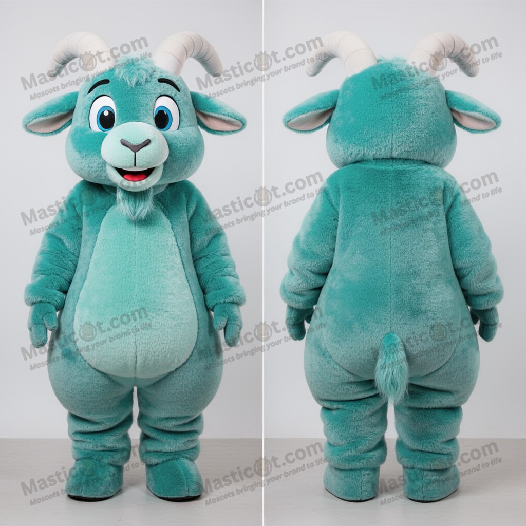 Mascotă de capră Angora pluș teal - Masticot.com