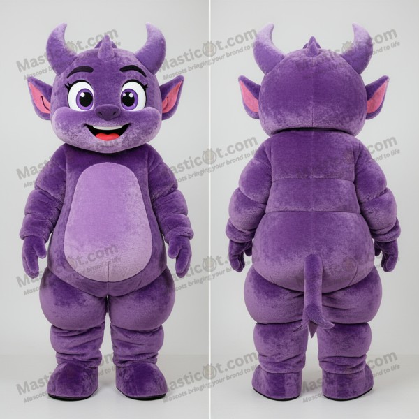 Lavender Velvety Demon Mascot - Masticot.com