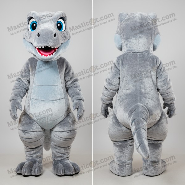 Sølvtegnet Utahraptor-maskot - Masticot.com