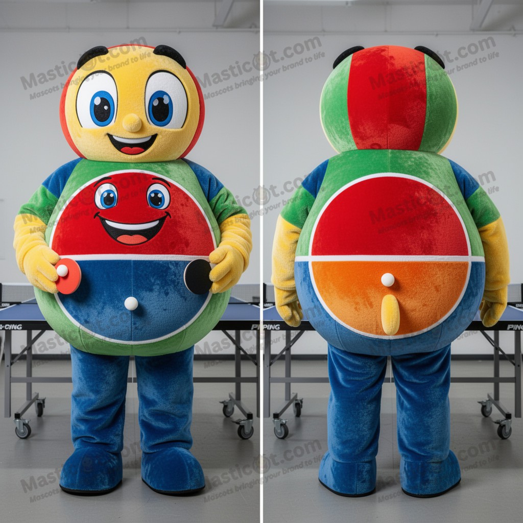 Teal velvety ping pong table mascot - Ping Pong Table - MASTICOT_539 - Masticot.com