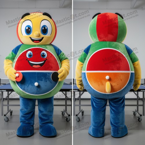 Teal velvety ping pong table mascot - Ping Pong Table - MASTICOT_539 - Masticot.com