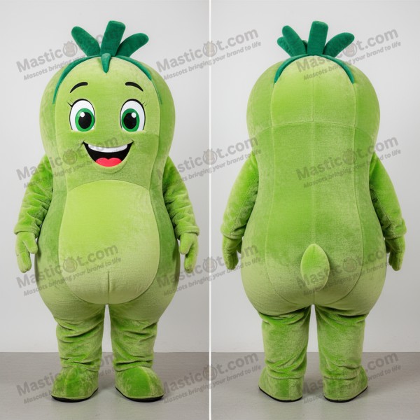 Lime Green Velvety But Mascot - Masticot.com