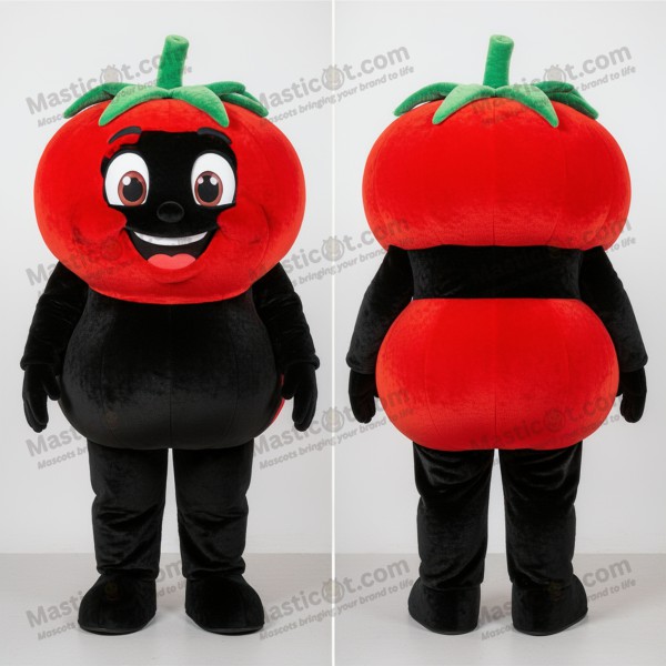 Svart Rund Tomatmaskot - Masticot.com