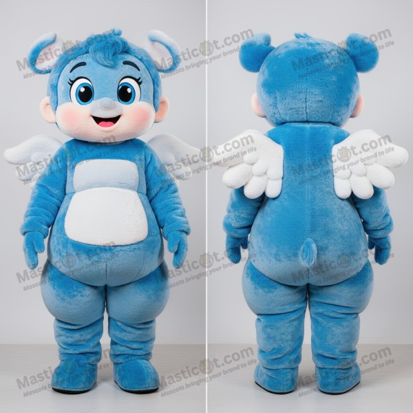 Sky Blue Cartoon Cupid Mascot - Masticot.com