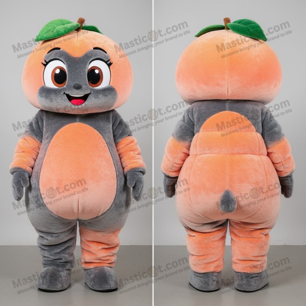 Soft Gray Rounded Apricot Mascot - Masticot.com