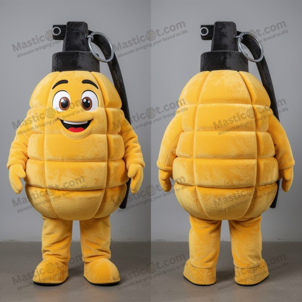 Vibrant yellow grenade mascot - Masticot.com