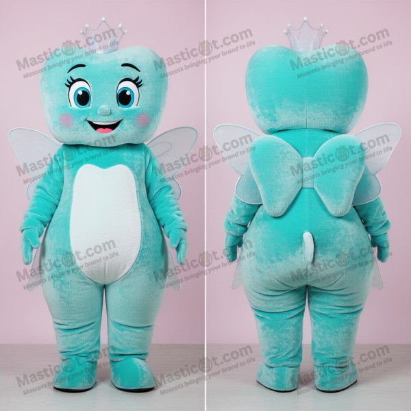 Turquoise Cartoon Tooth Fairy Mascot - Masticot.com