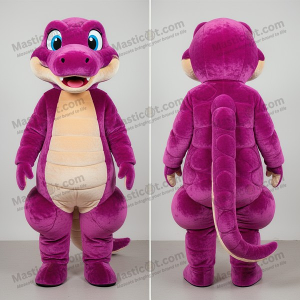 Magenta Cartoon Python Mascot - Masticot.com