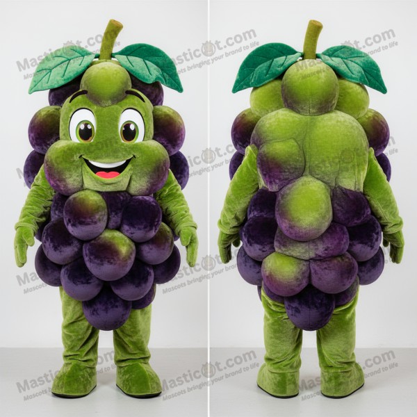Olive Green Velvety Grape Mascot - Masticot.com