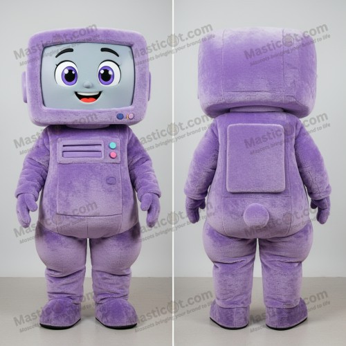 Lavender Rounded Computer Mascot - Masticot.com